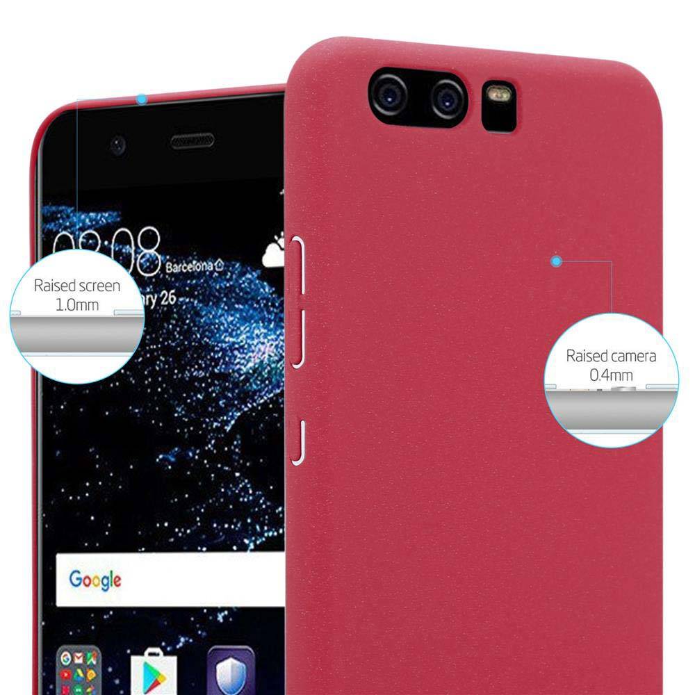 Cadorabo Schutzhülle für Huawei P10 Hülle in Rot Etui Hard Case Handyhülle Cover