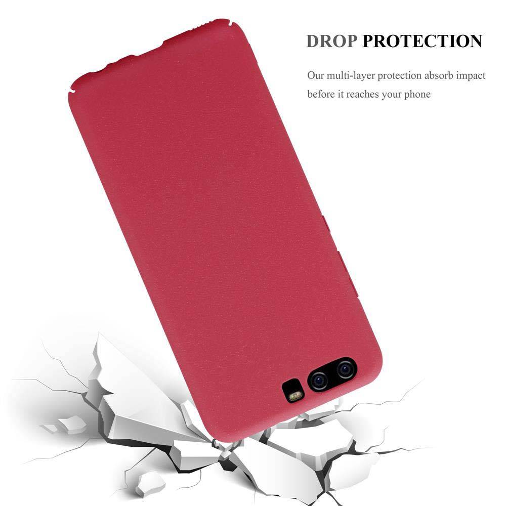 Cadorabo Schutzhülle für Huawei P10 Hülle in Rot Etui Hard Case Handyhülle Cover