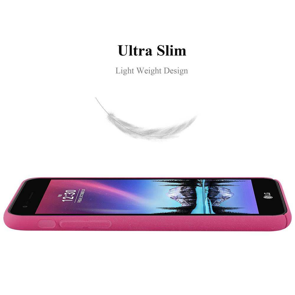 Cadorabo Schutzhülle für LG K4 2017 Hülle in Pink Etui Hard Case Handyhülle Cover