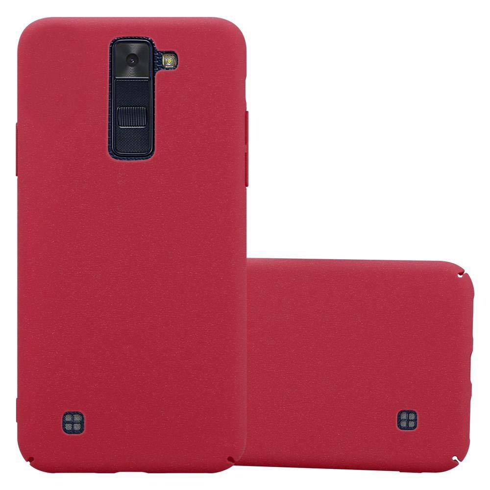 Cadorabo Schutzhülle für LG K8 2016 Hülle in Rot Etui Hard Case Handyhülle Cover