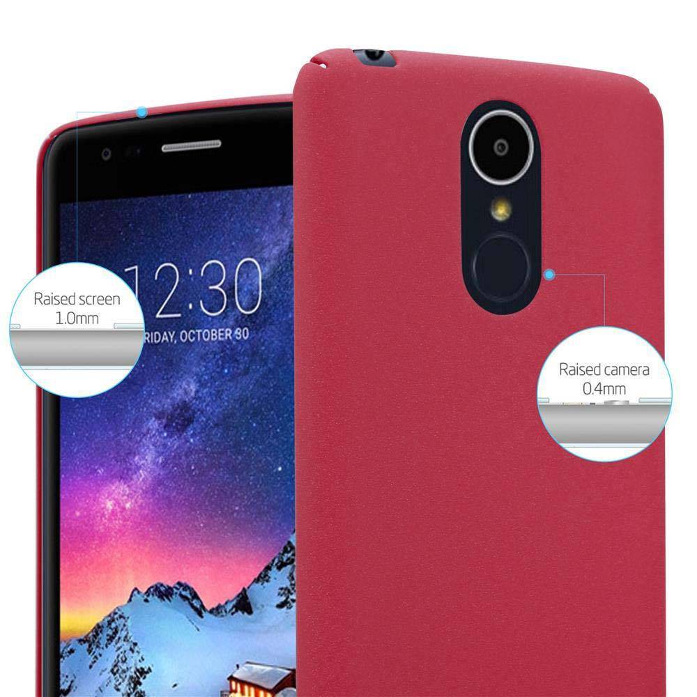 Cadorabo Schutzhülle für LG K8 2017 Hülle in Rot Etui Hard Case Handyhülle Cover