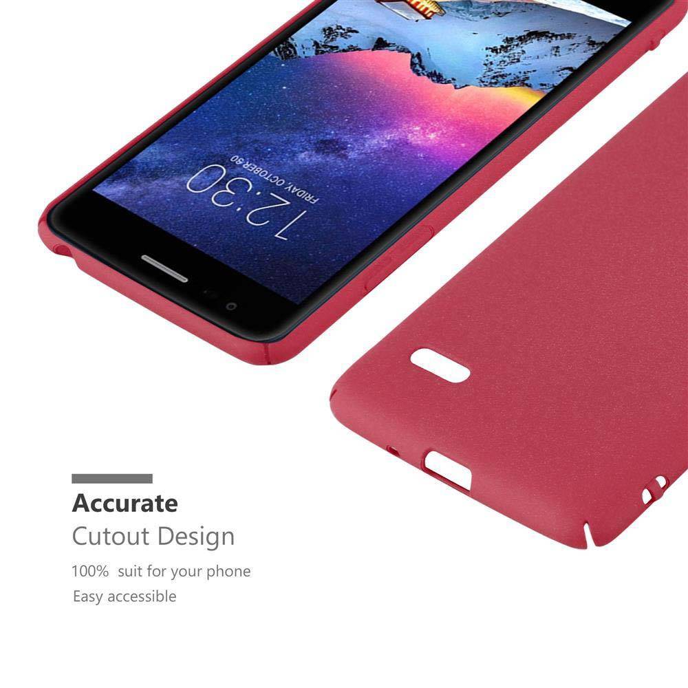 Cadorabo Schutzhülle für LG K8 2017 Hülle in Rot Etui Hard Case Handyhülle Cover