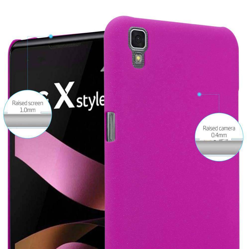 Cadorabo Schutzhülle für LG X POWER Hülle in Pink Etui Hard Case Handyhülle Cover