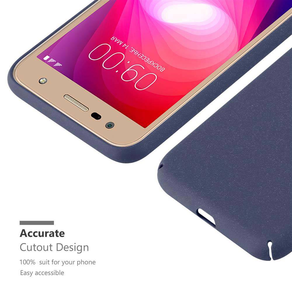 Cadorabo Schutzhülle für LG X POWER 2 Hülle in Blau Etui Hard Case Handyhülle Cover