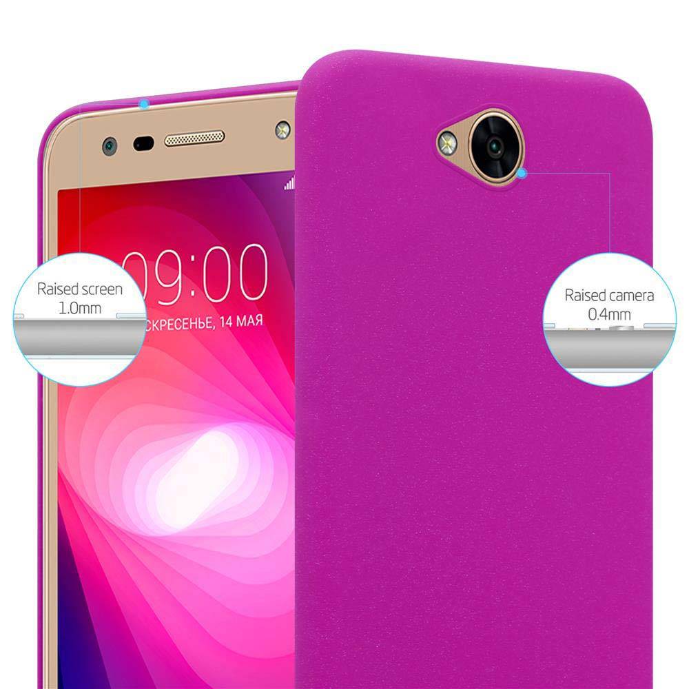 Cadorabo Schutzhülle für LG X POWER 2 Hülle in Pink Etui Hard Case Handyhülle Cover