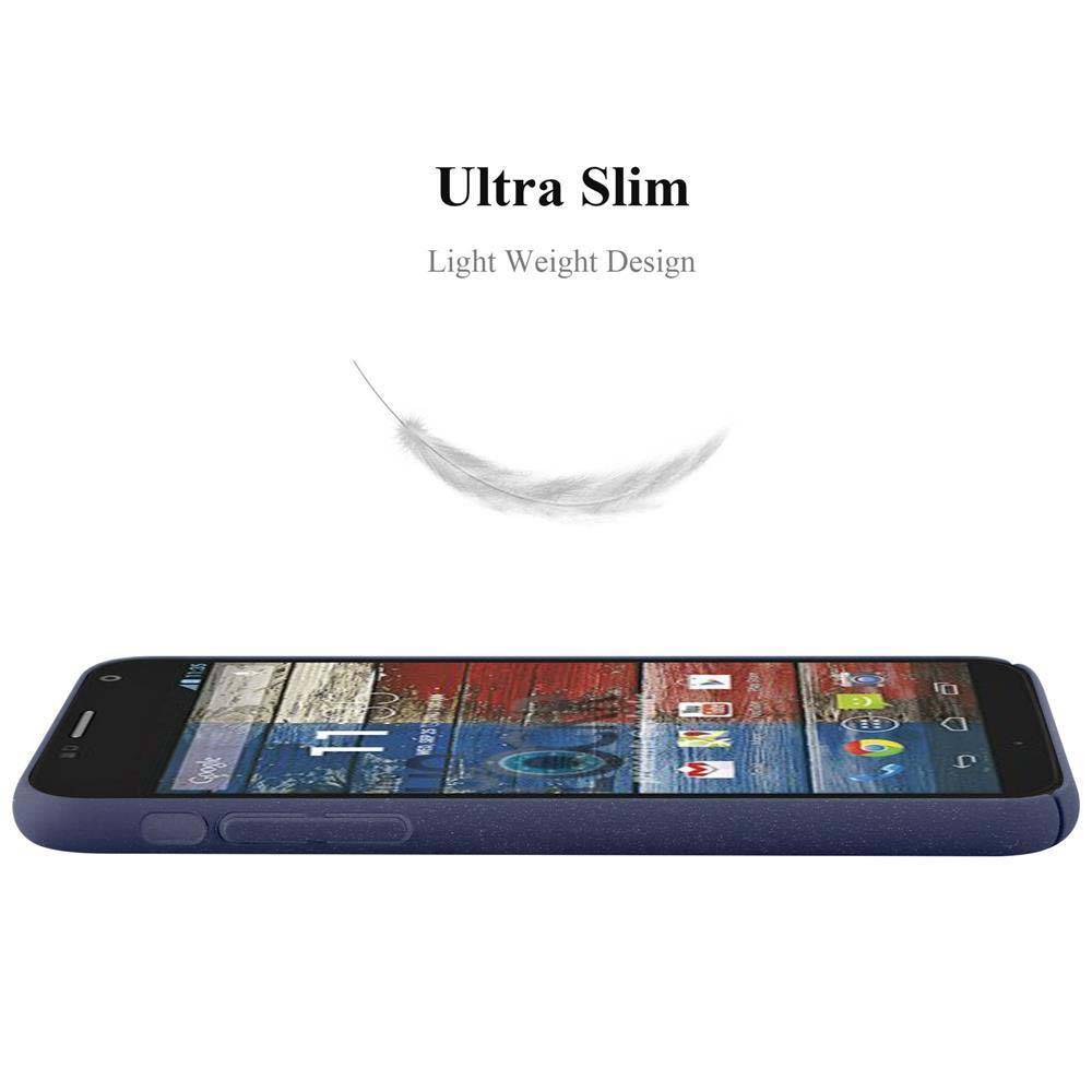 Cadorabo Schutzhülle für Motorola MOTO G2 Hülle in Blau Etui Hard Case Handyhülle Cover