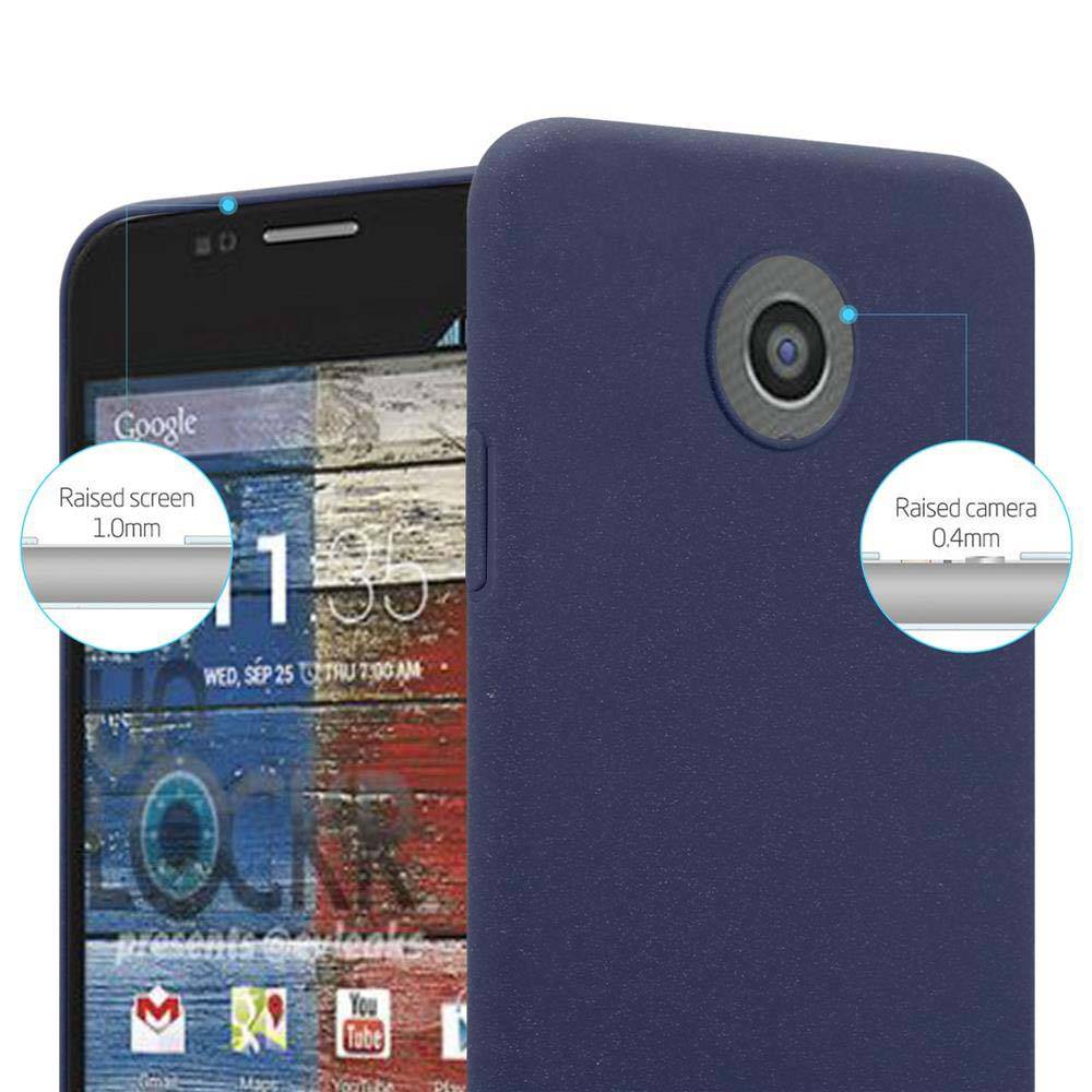 Cadorabo Schutzhülle für Motorola MOTO G2 Hülle in Blau Etui Hard Case Handyhülle Cover