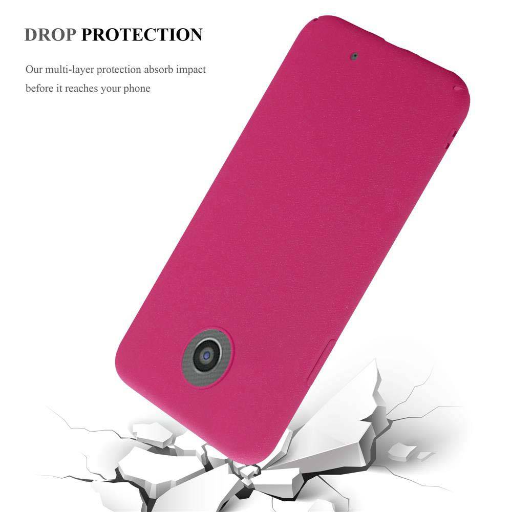 Cadorabo Schutzhülle für Motorola MOTO G2 Hülle in Pink Etui Hard Case Handyhülle Cover