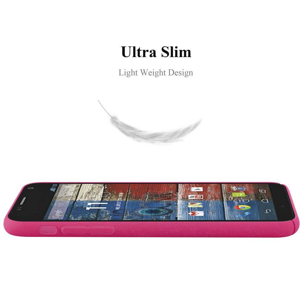 Cadorabo Schutzhülle für Motorola MOTO G2 Hülle in Pink Etui Hard Case Handyhülle Cover