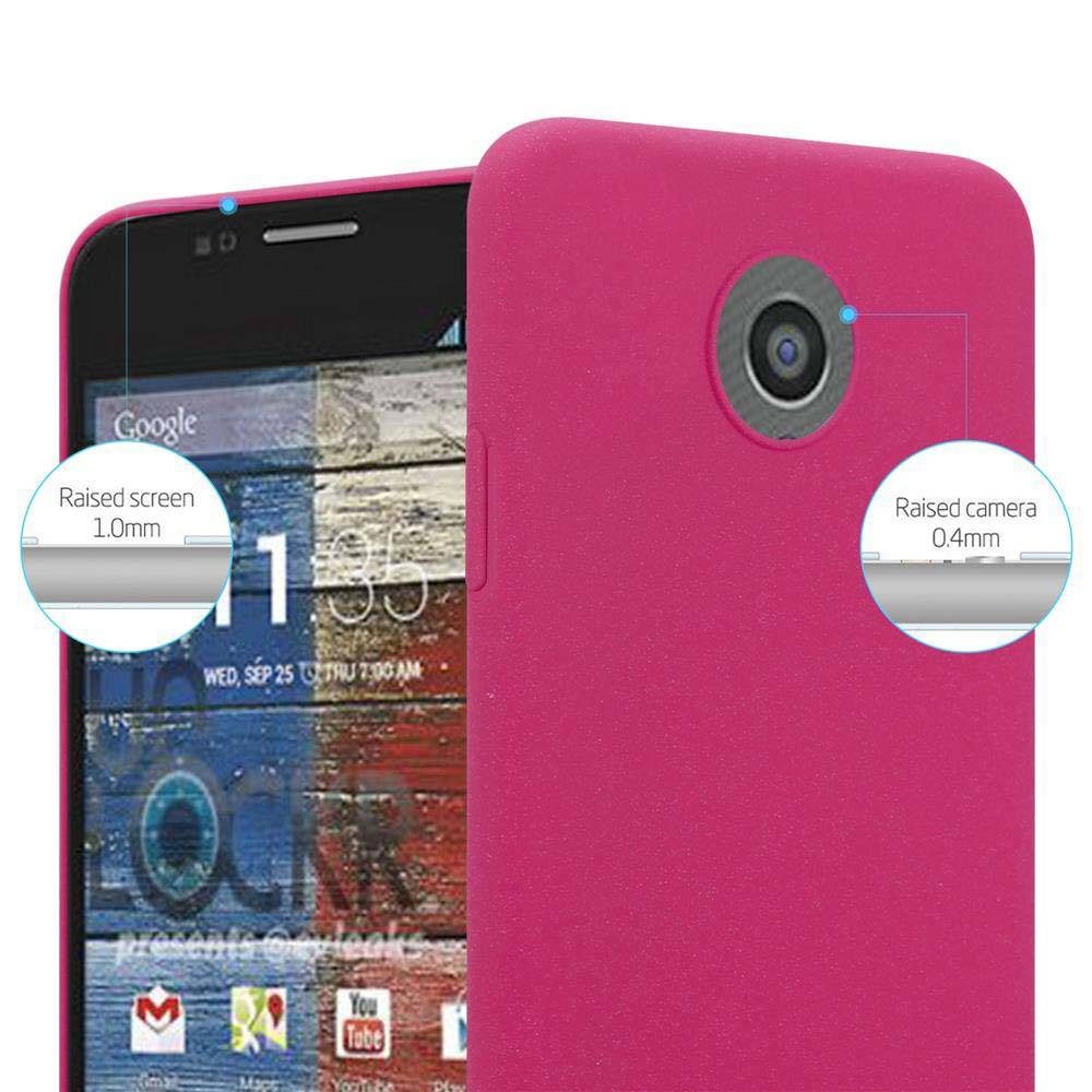 Cadorabo Schutzhülle für Motorola MOTO G2 Hülle in Pink Etui Hard Case Handyhülle Cover