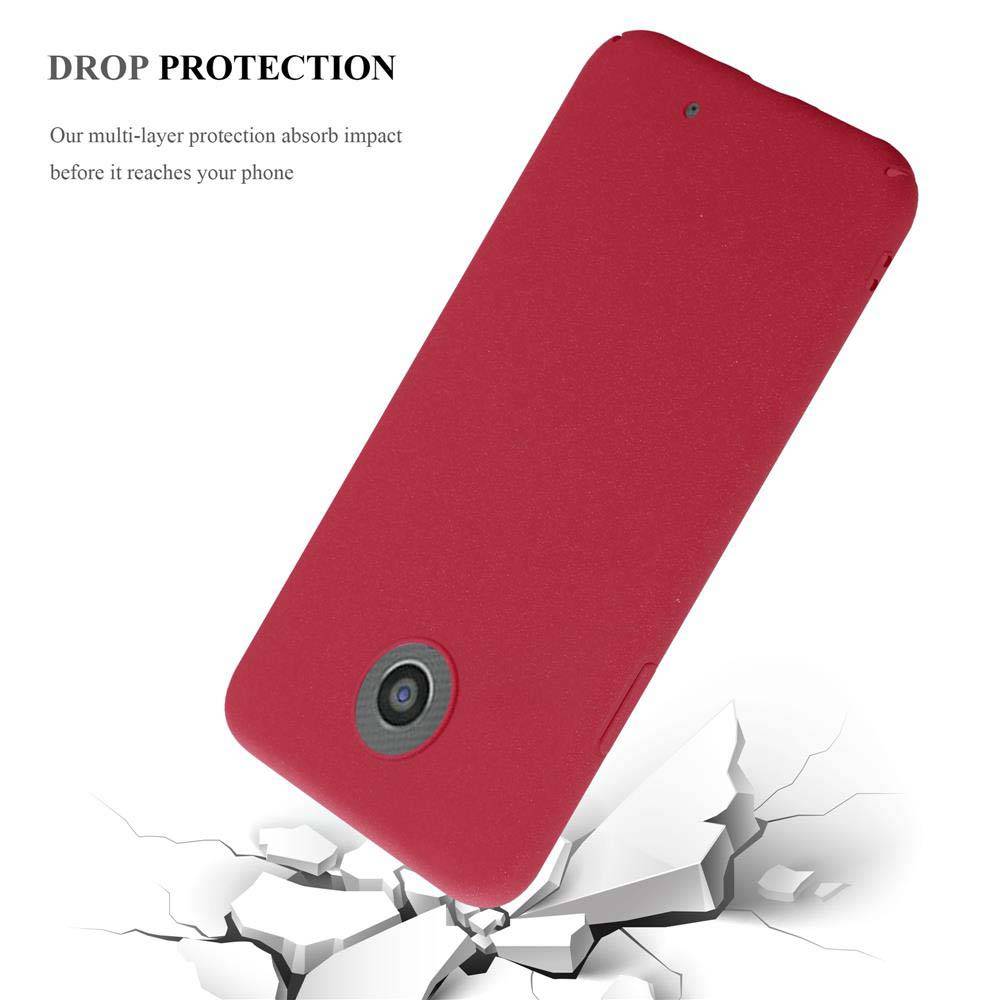 Cadorabo Schutzhülle für Motorola MOTO G2 Hülle in Rot Etui Hard Case Handyhülle Cover