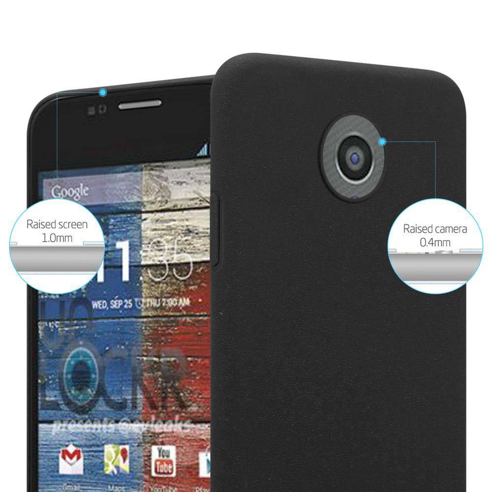 Cadorabo Schutzhülle für Motorola MOTO G2 Hülle in Schwarz Etui Hard Case Handyhülle Cover