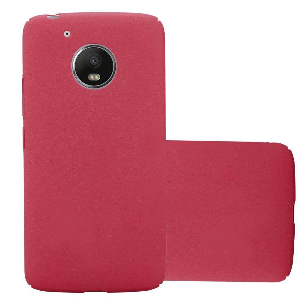Cadorabo Schutzhülle für Motorola MOTO G5 Hülle in Rot Etui Hard Case Handyhülle Cover