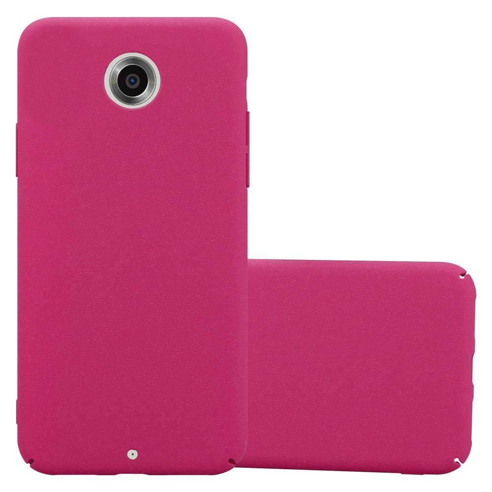 Cadorabo Schutzhülle für Motorola Google NEXUS 6 Hülle in Pink Etui Hard Case Handyhülle Cover