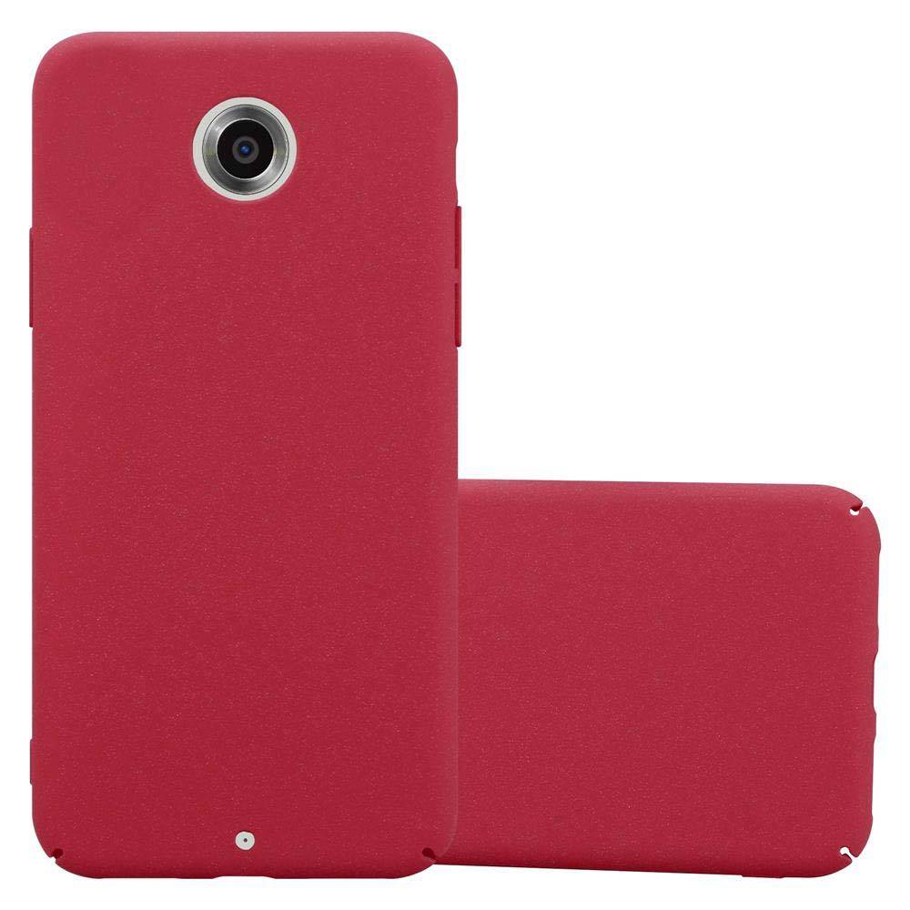 Cadorabo Schutzhülle für Motorola Google NEXUS 6 Hülle in Rot Etui Hard Case Handyhülle Cover
