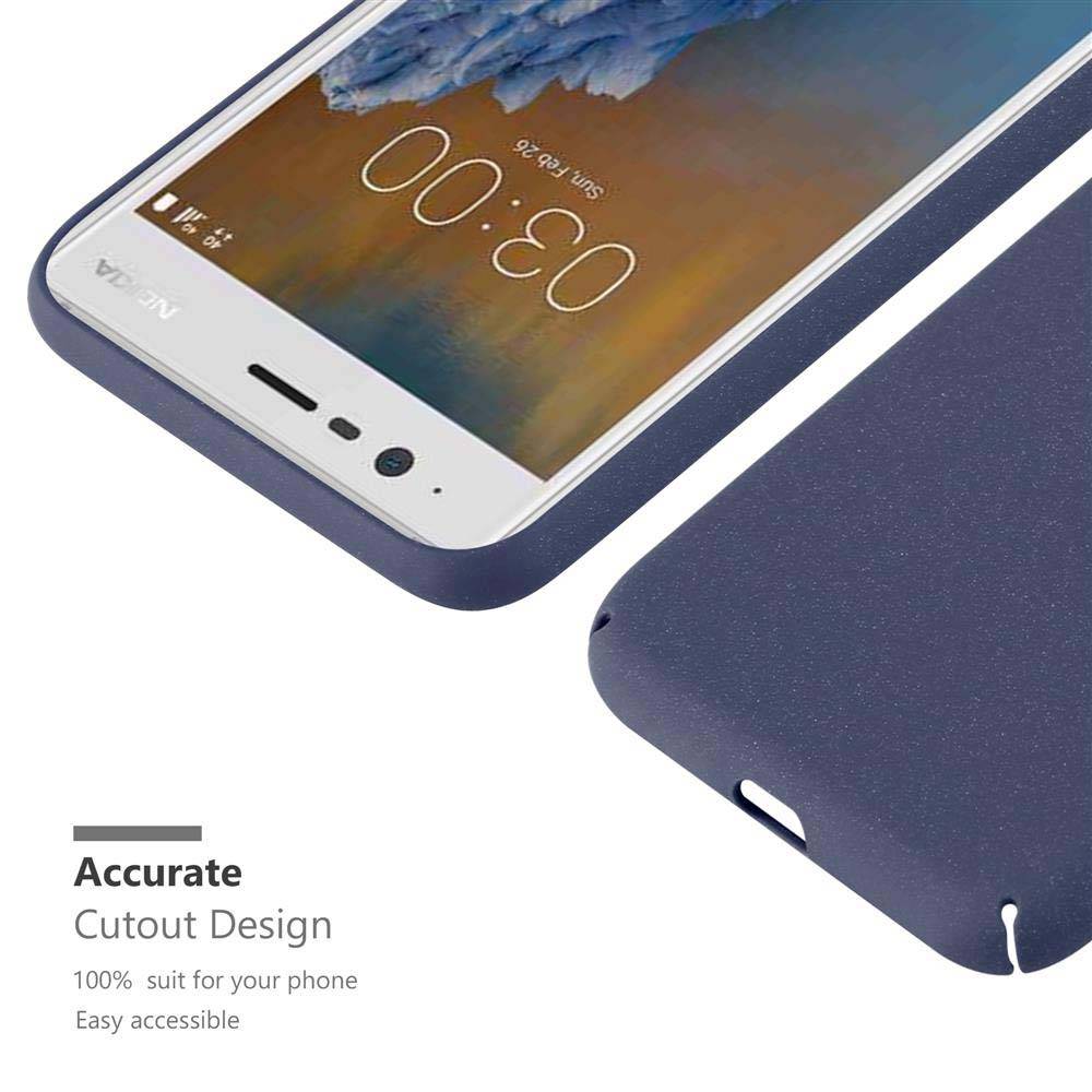 Cadorabo Schutzhülle für Nokia 3 2017 Hülle in Blau Etui Hard Case Handyhülle Cover