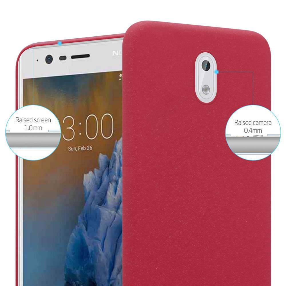Cadorabo Schutzhülle für Nokia 3 2017 Hülle in Rot Etui Hard Case Handyhülle Cover