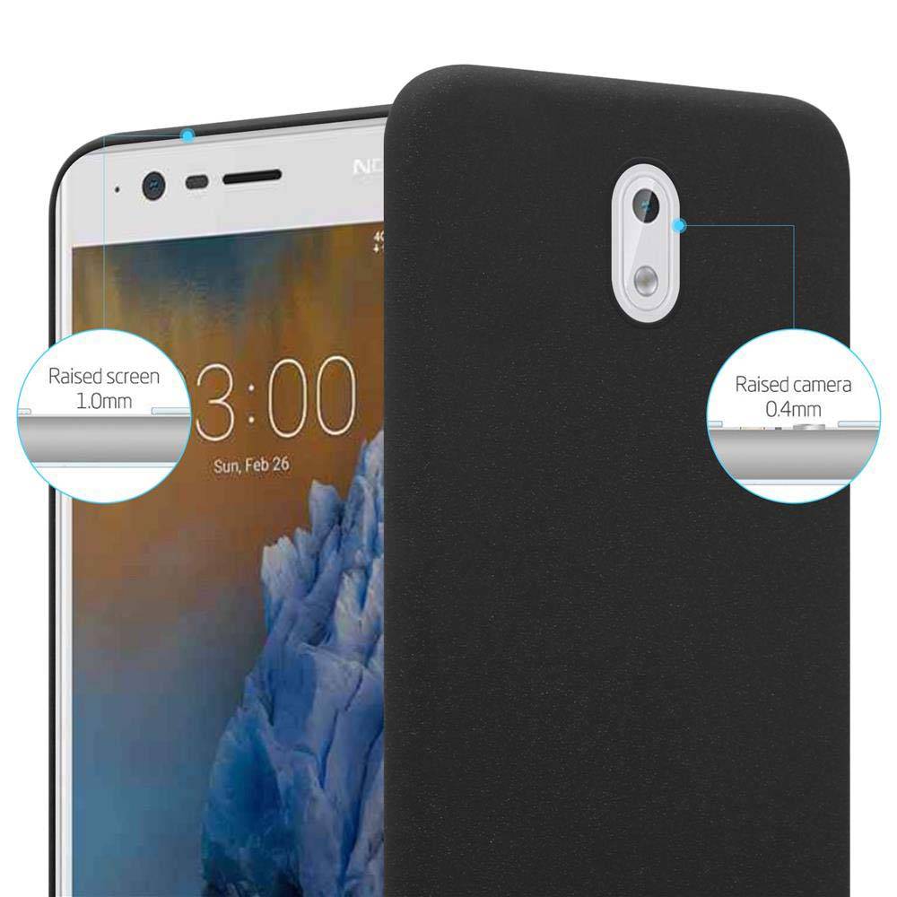 Cadorabo Schutzhülle für Nokia 3 2017 Hülle in Schwarz Etui Hard Case Handyhülle Cover