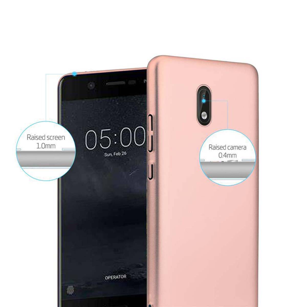 Cadorabo Hülle für Nokia 3 2017 Schutzhülle in Rosa Hard Case Handy Hülle Etui