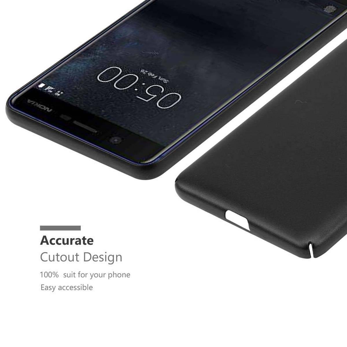 Cadorabo Hülle für Nokia 3 2017 Schutzhülle in Schwarz Hard Case Handy Hülle Etui