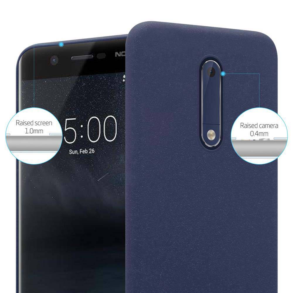 Cadorabo Schutzhülle für Nokia 5 2017 Hülle in Blau Etui Hard Case Handyhülle Cover