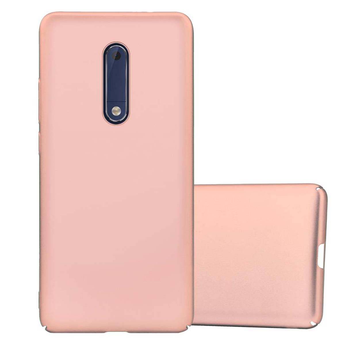 Cadorabo Hülle für Nokia 5 2017 Schutzhülle in Rosa Hard Case Handy Hülle Etui