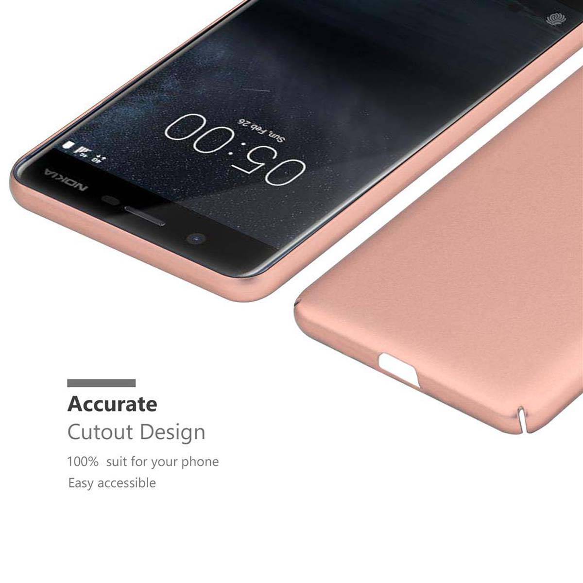 Cadorabo Hülle für Nokia 5 2017 Schutzhülle in Rosa Hard Case Handy Hülle Etui