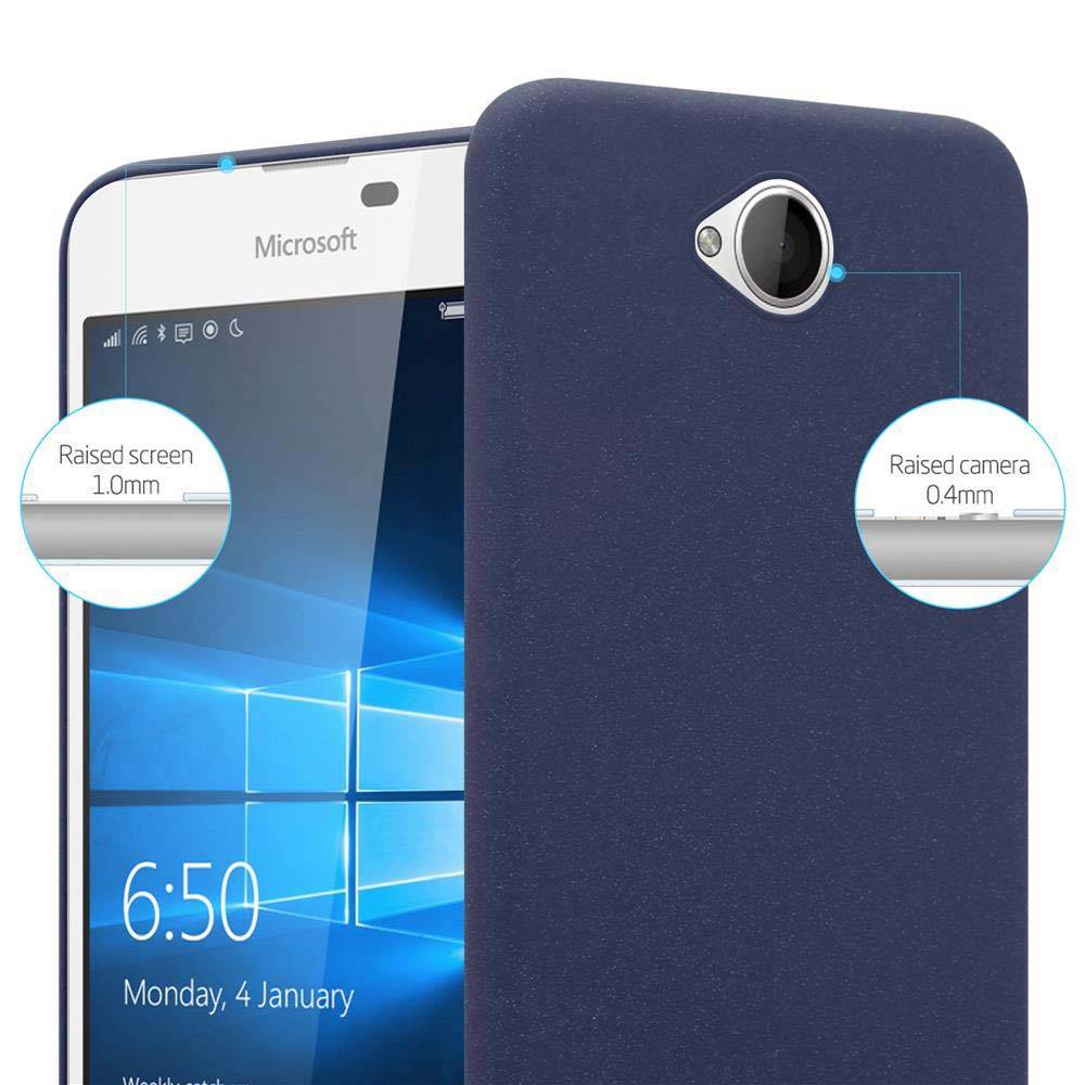 Cadorabo Schutzhülle für Nokia Lumia 650 Hülle in Blau Etui Hard Case Handyhülle Cover