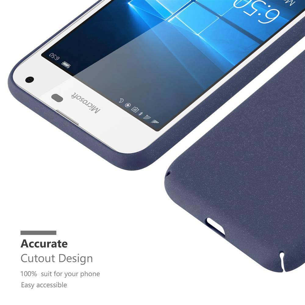 Cadorabo Schutzhülle für Nokia Lumia 650 Hülle in Blau Etui Hard Case Handyhülle Cover