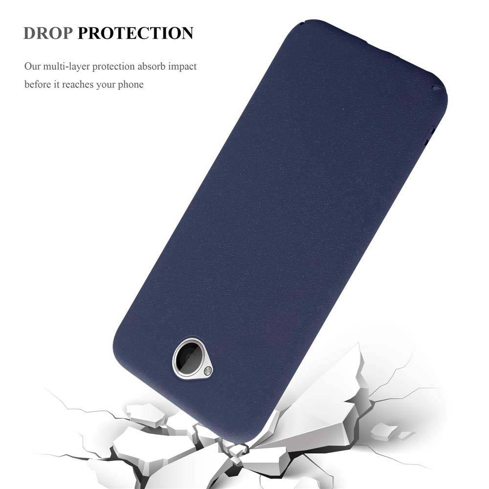Cadorabo Schutzhülle für Nokia Lumia 650 Hülle in Blau Etui Hard Case Handyhülle Cover