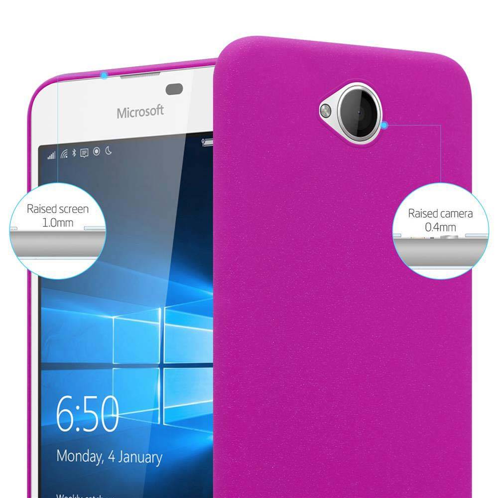 Cadorabo Schutzhülle für Nokia Lumia 650 Hülle in Pink Etui Hard Case Handyhülle Cover