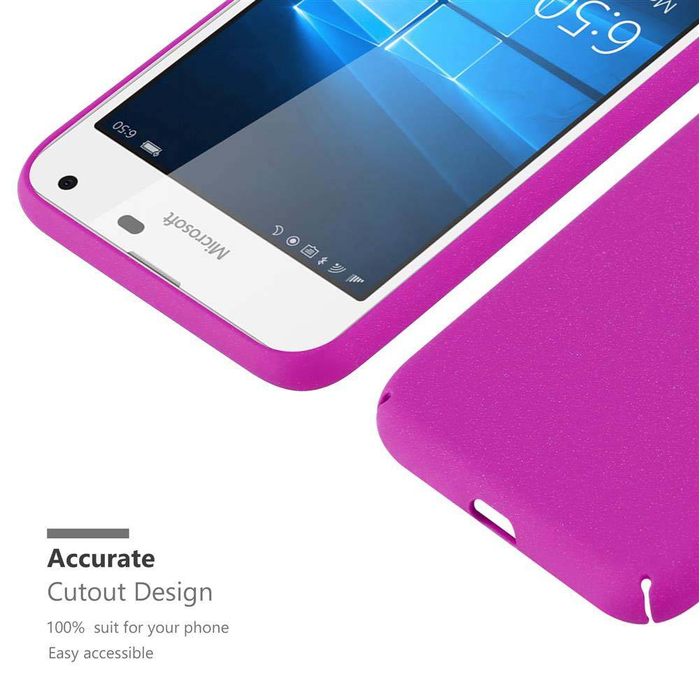 Cadorabo Schutzhülle für Nokia Lumia 650 Hülle in Pink Etui Hard Case Handyhülle Cover