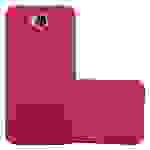 Cadorabo Schutzhülle für Nokia Lumia 650 Hülle in Rot Etui Hard Case Handyhülle Cover