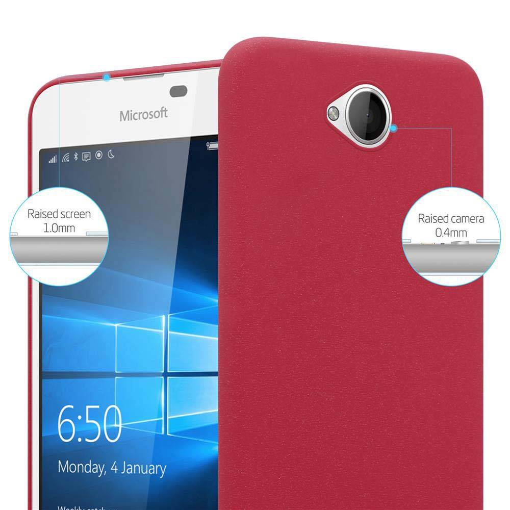 Cadorabo Schutzhülle für Nokia Lumia 650 Hülle in Rot Etui Hard Case Handyhülle Cover
