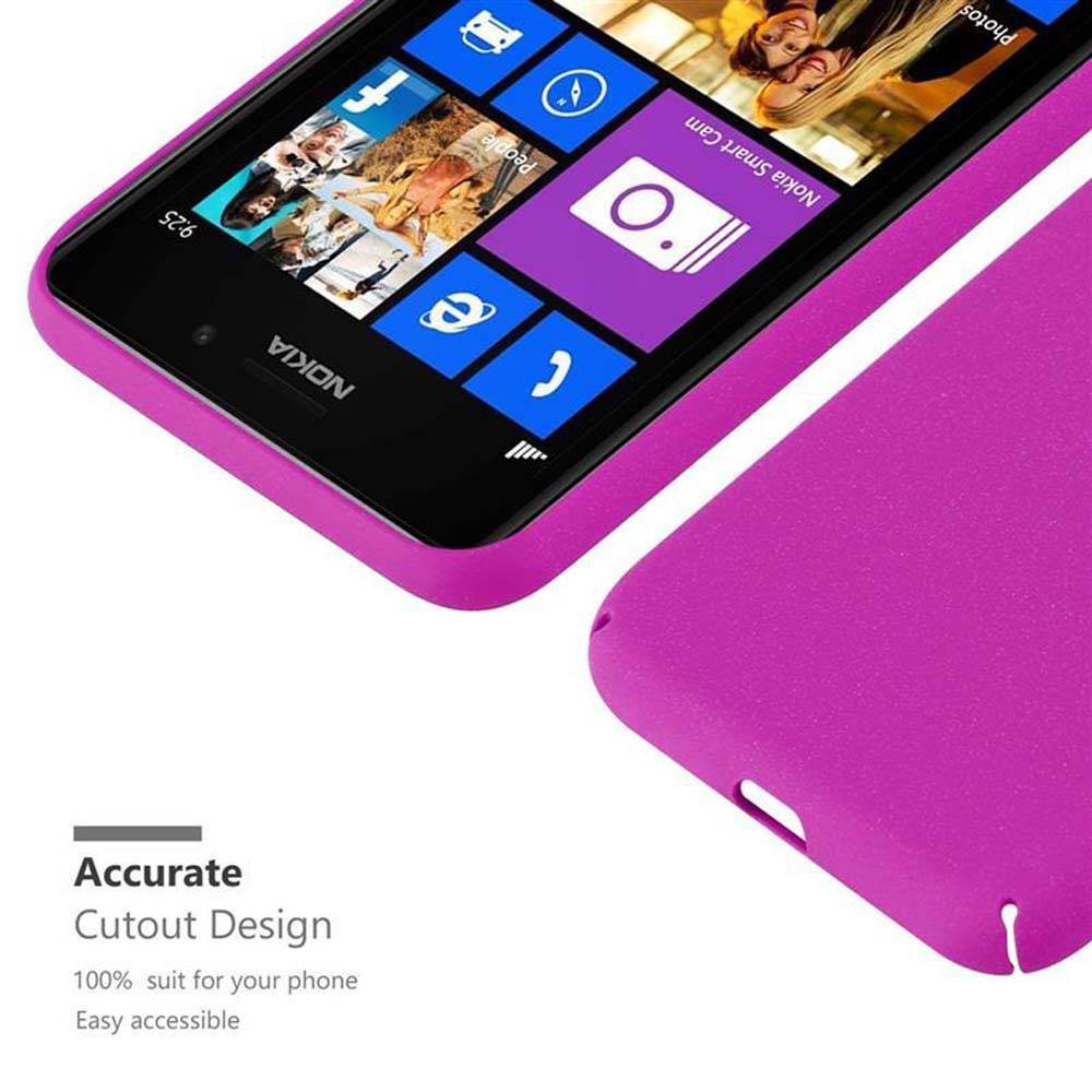 Cadorabo Schutzhülle für Nokia Lumia 925 Hülle in Pink Etui Hard Case Handyhülle Cover