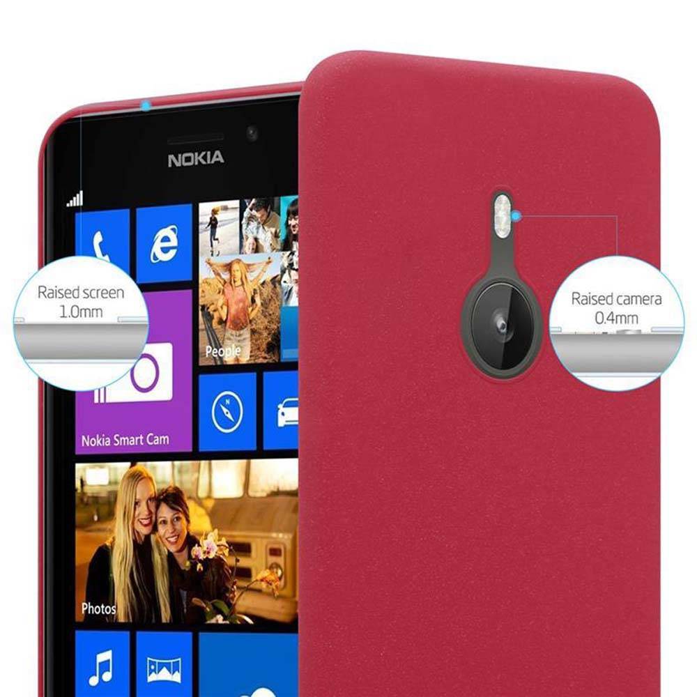Cadorabo Schutzhülle für Nokia Lumia 925 Hülle in Rot Etui Hard Case Handyhülle Cover