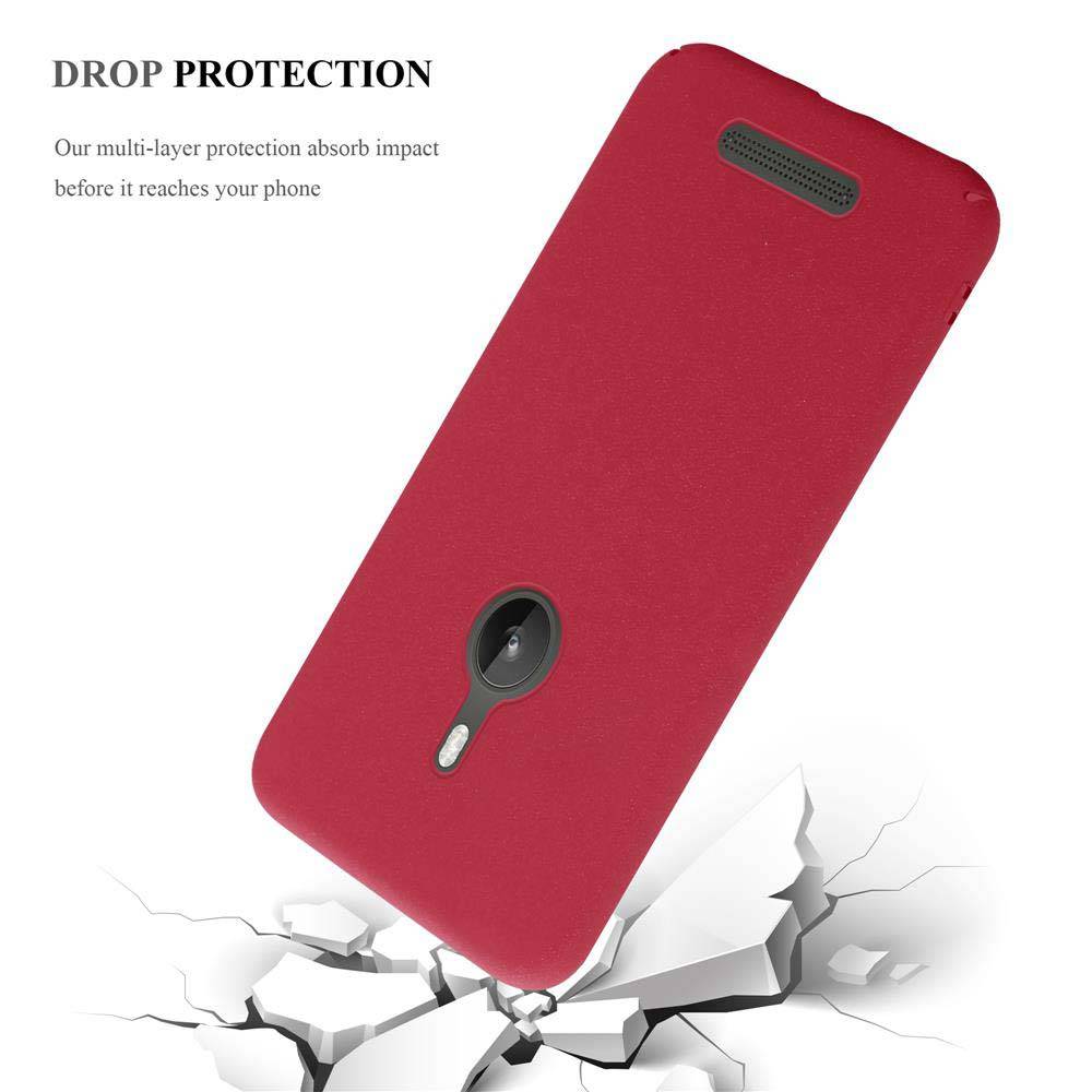 Cadorabo Schutzhülle für Nokia Lumia 925 Hülle in Rot Etui Hard Case Handyhülle Cover