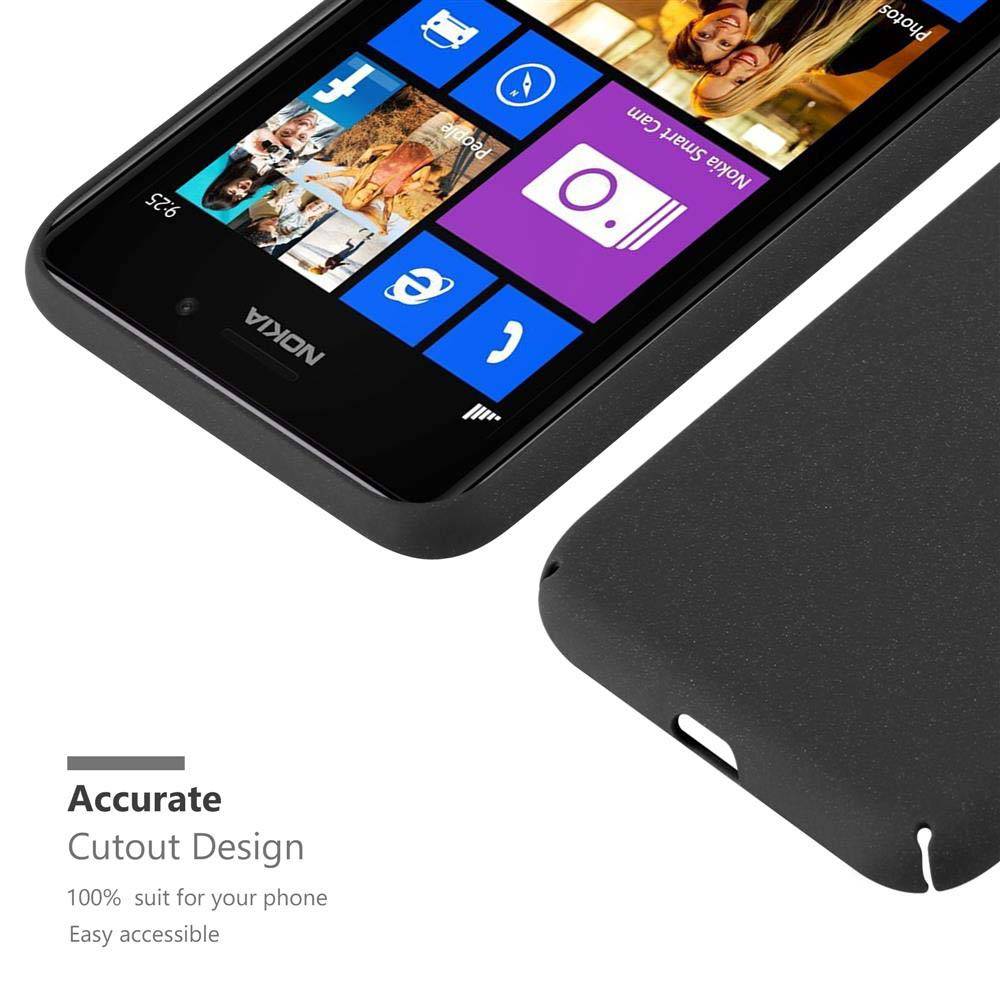 Cadorabo Schutzhülle für Nokia Lumia 925 Hülle in Schwarz Etui Hard Case Handyhülle Cover