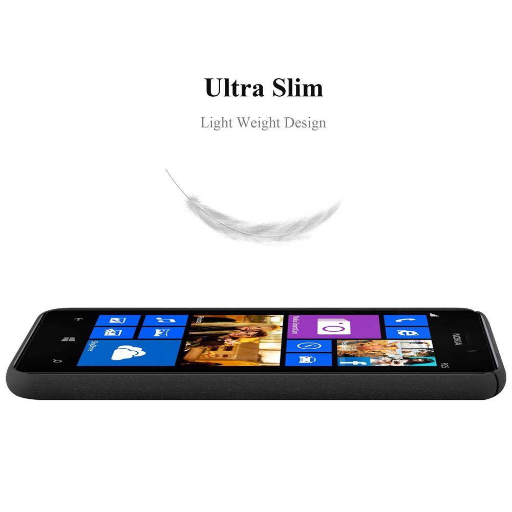 Cadorabo Schutzhülle für Nokia Lumia 925 Hülle in Schwarz Etui Hard Case Handyhülle Cover