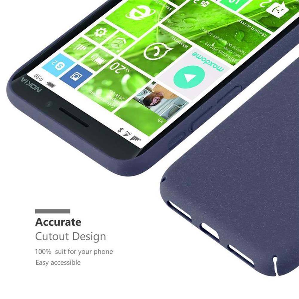 Cadorabo Schutzhülle für Nokia Lumia 929 / 930 Hülle in Blau Etui Hard Case Handyhülle Cover