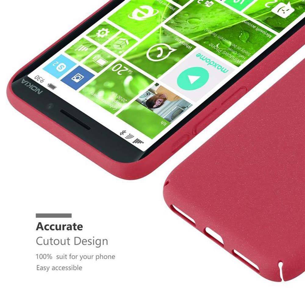 Cadorabo Schutzhülle für Nokia Lumia 929 / 930 Hülle in Rot Etui Hard Case Handyhülle Cover