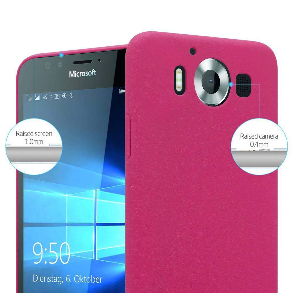 Cadorabo Schutzhülle für Nokia Lumia 950 Hülle in Pink Etui Hard Case Handyhülle Cover