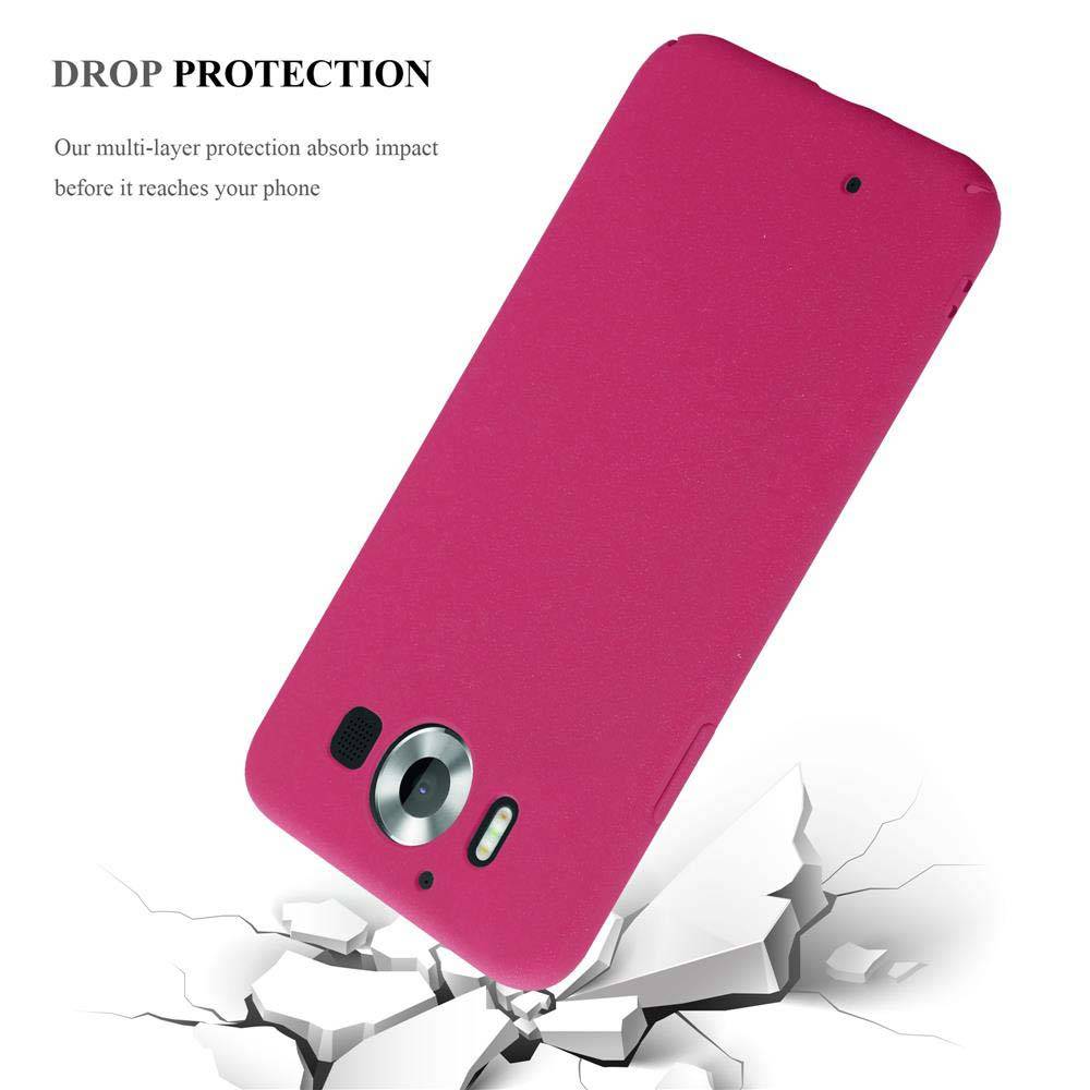 Cadorabo Schutzhülle für Nokia Lumia 950 Hülle in Pink Etui Hard Case Handyhülle Cover