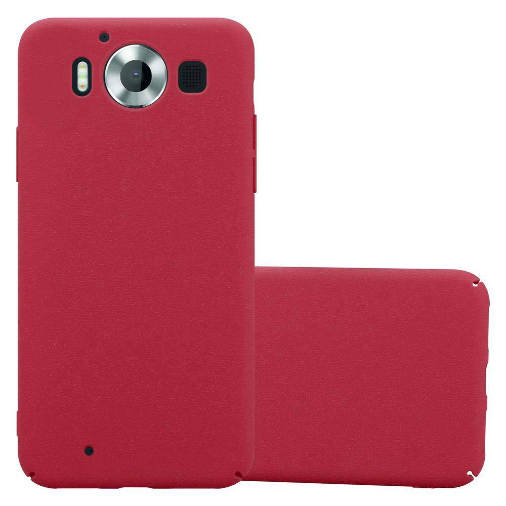 Cadorabo Schutzhülle für Nokia Lumia 950 Hülle in Rot Etui Hard Case Handyhülle Cover