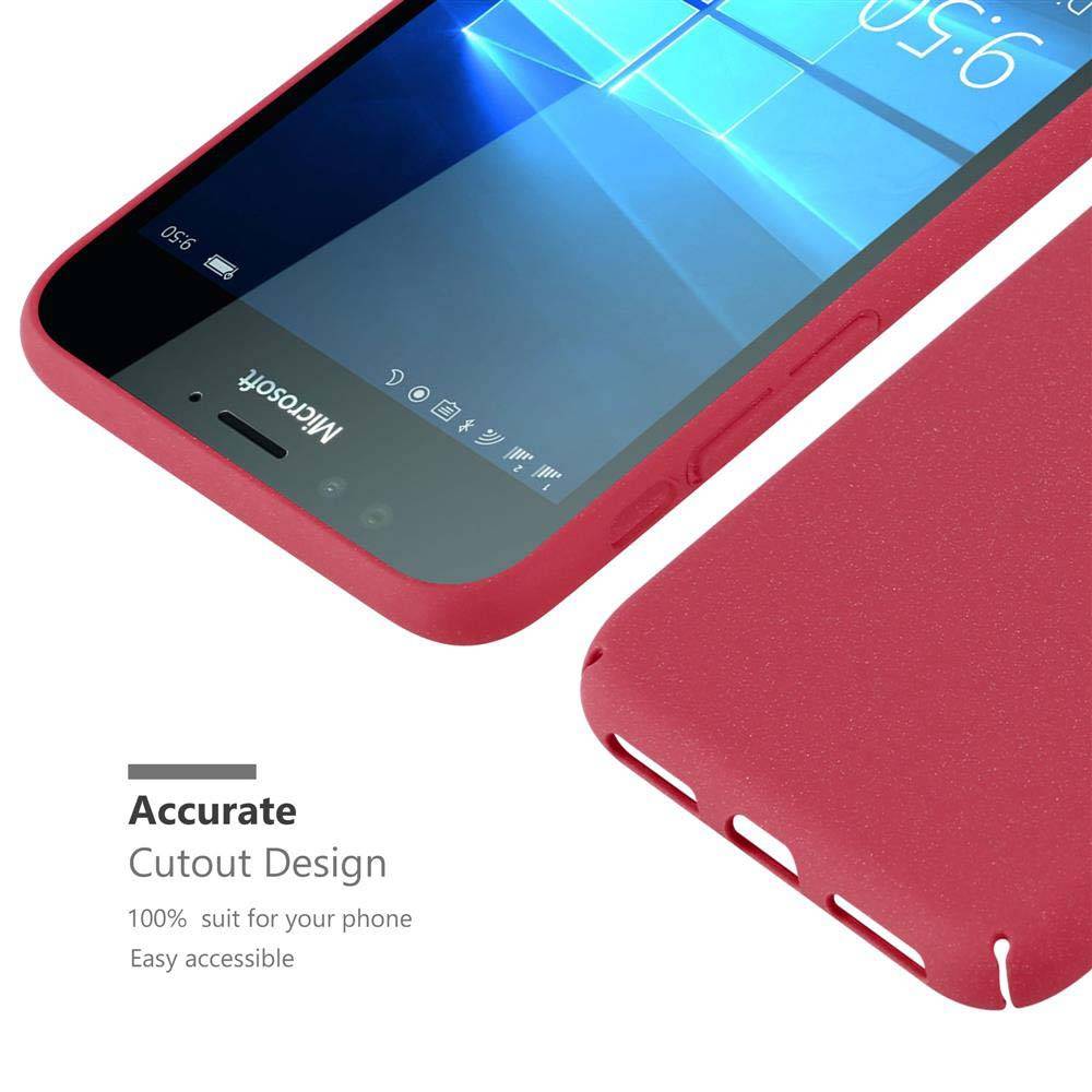 Cadorabo Schutzhülle für Nokia Lumia 950 Hülle in Rot Etui Hard Case Handyhülle Cover