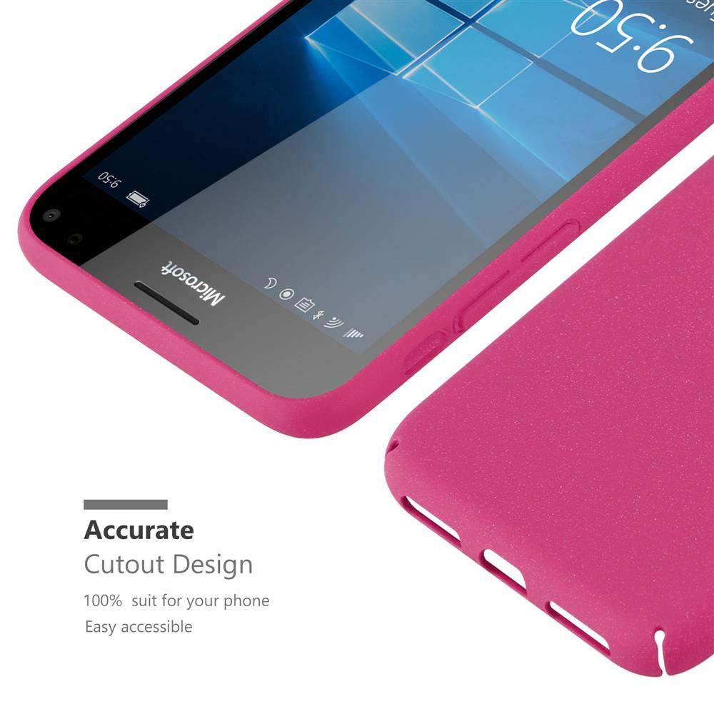 Cadorabo Schutzhülle für Nokia Lumia 950 XL Hülle in Pink Etui Hard Case Handyhülle Cover