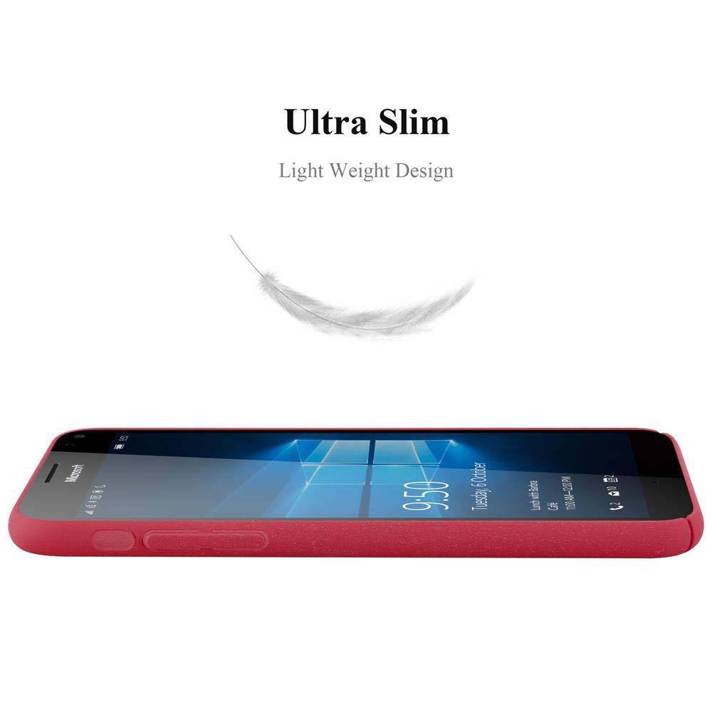 Cadorabo Schutzhülle für Nokia Lumia 950 XL Hülle in Rot Etui Hard Case Handyhülle Cover