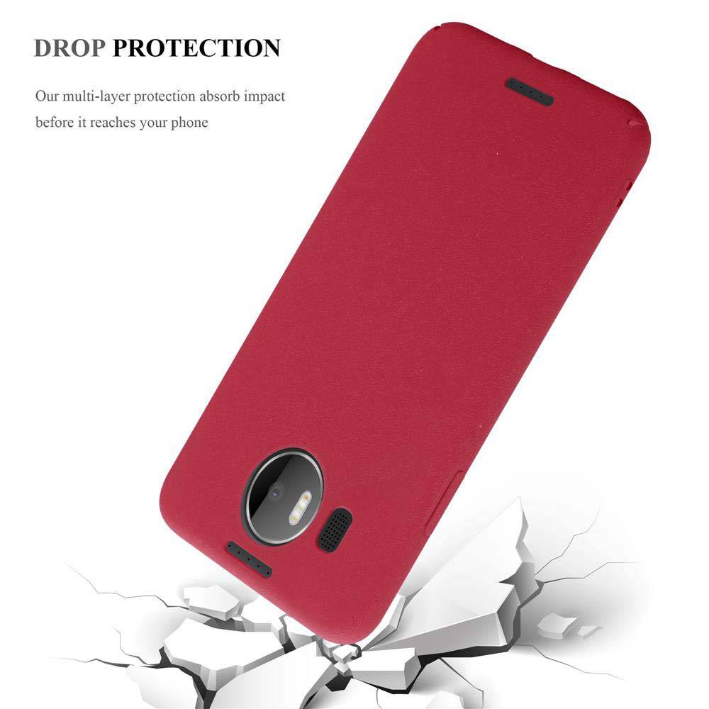 Cadorabo Schutzhülle für Nokia Lumia 950 XL Hülle in Rot Etui Hard Case Handyhülle Cover