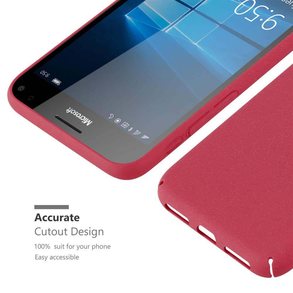 Cadorabo Schutzhülle für Nokia Lumia 950 XL Hülle in Rot Etui Hard Case Handyhülle Cover