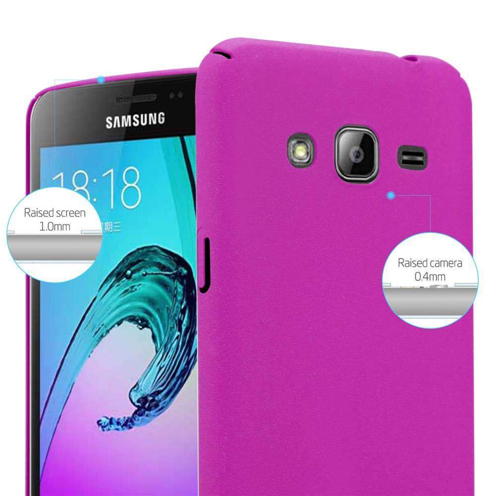 Cadorabo Schutzhülle für Samsung Galaxy J3 2017 Hülle in Pink Etui Hard Case Handyhülle Cover